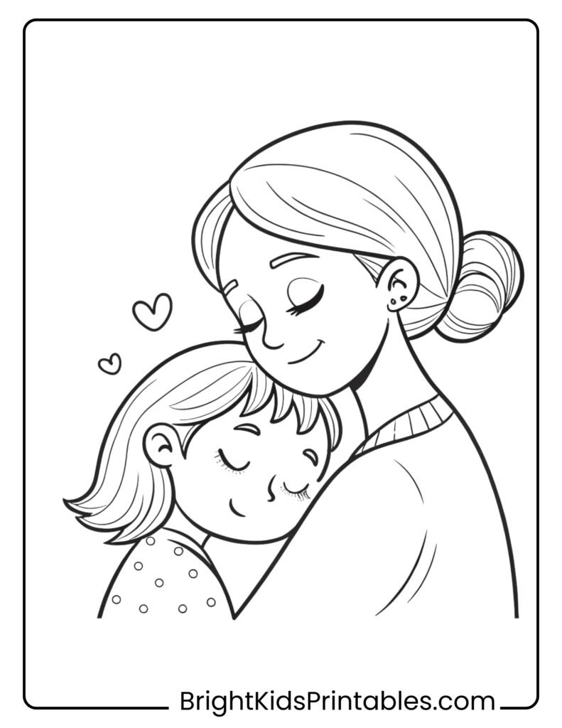 A collection of Mother's Day coloring pages