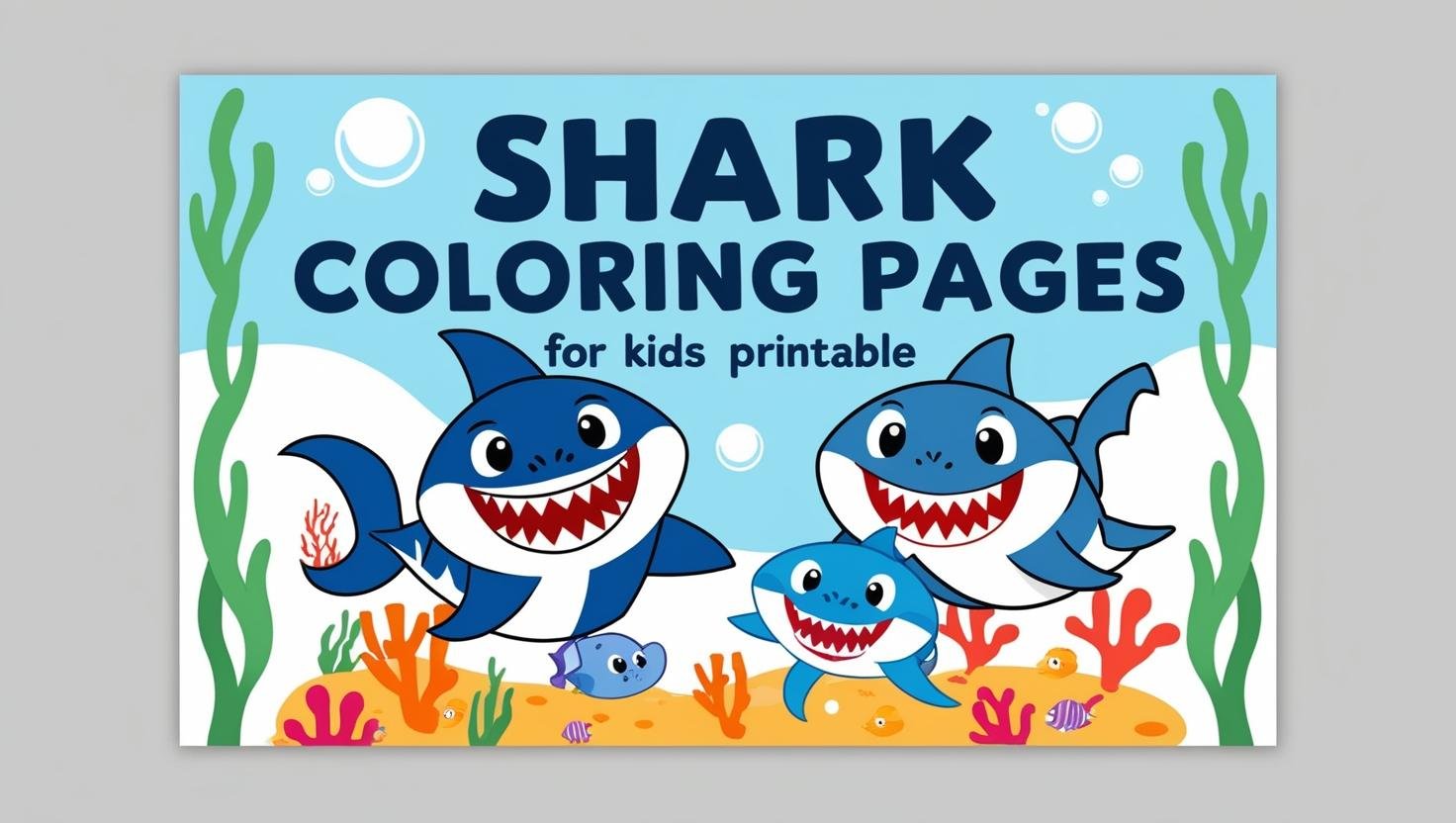 Shark Coloring Pages For Kids Printable