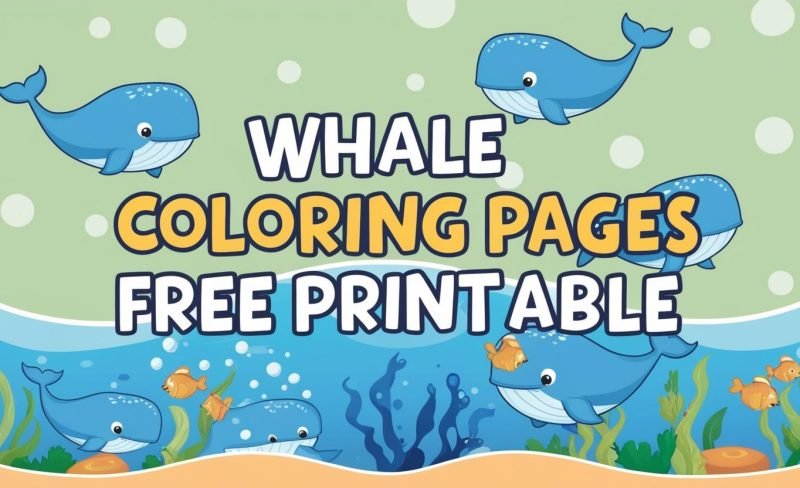 Whale Coloring Pages Free Printable