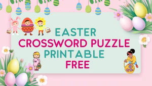 Easter Crossword Puzzle Printable Free